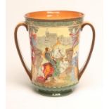 A ROYAL DOULTON EARTHENWARE EDWARD VIII 1936 CORONATION LOVING CUP, No.94 of a limited edition of