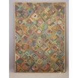 TOM PEMBERTON (1925-2017), "Circles and Squares", oil on canvas, unsigned, 68" x 48", framed (Est.