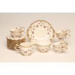 A ROYAL CROWN DERBY CHINA TEA SERVICE, second half 20th century, printed and painted with the "