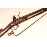 A REPRODUCTION FRENCH MODEL 1777 CHARLEVILLE MUSKET, with 45" barrel, brass action, brass trigger