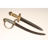 A FRENCH MODEL 1816 ARTILLERY SWORD, with 47 1/4" blade and brass hilt, 24 1/2" long, together