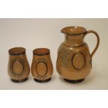 OF LOCAL POLITICAL INTEREST, a Victorian Doulton Lambeth saltglaze stoneware jug by Harriet E.