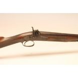 A PERCUSSION SPORTING SHOTGUN by F. Breener, Darlington, the 30" barrel inscribed "F. Breener,