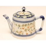 A MACINTYRE MOORCROFT POTTERY DURA WARE TEAPOT AND COVER, c.1902, of Lorne shape, tubelined and