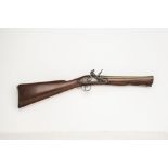 AN ENGLISH BLUNDERBUSS by Brummitt, late 18th/early 19th century, with 12" flared brass barrel