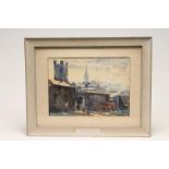 FERGUS O'RYAN R.H.A. (Irish 1911-1989), "Audoen's Gate and Walls of Dublin", watercolour, signed,