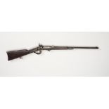 A BURNSIDE PATENT CAVALRY CARBINE RIFLE, mid 19th century, with 20 1/8" barrel, front sight, rear