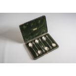 A SET OF SIX LIBERTY & CO. AESTHETIC SILVER TEASPOONS, London import marks for 1893 and 1894 (