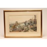 WALTER CECIL HORSNELL (1911-1997), Dales Village, watercolour and pencil, signed, 12" x 19 1/2",