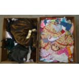 A quantity of dolls' clothing in cotton, velvet and silk (Est. plus 21% premium inc. VAT)