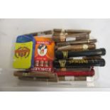 Twenty four individually wrapped cigars, 4 1/2" - 5 1/2", a tin of eight Baccarat Commie's, and a