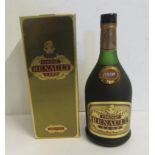 Three bottles Renault Cognac V.S.O.P., boxed