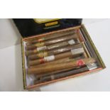 A Sosa family gift box of six cigars 6 1/2", (Dominica), and nine various individually wrapped