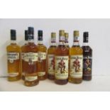 Eight bottles Captain Morgan's Spiced Rum, one bottle Captain Morgan Original Rum (9)