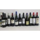 Twelve bottles wine comprising four Spanish, three French, two German, and three New World, 1987 and