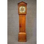 AN OAK LONGCASE by Joseph Prestwood, London, the eight day movement with anchor escapement