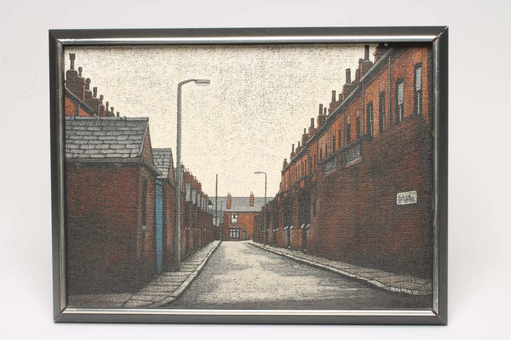 STUART WALTON (b.1933), Rosemount Place, Armley, Leeds, oil on board, signed and dated (19)76, 13" x - Bild 4 aus 4