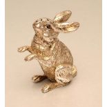 A LATE VICTORIAN SILVER NOVELTY PEPPERETTE, maker Sampson Mordan, London 1899, cast as a rabbit with