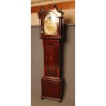 A MAHOGANY AND OAK LONGCASE by Coates of Wigan, the eight day movement with anchor escapement and