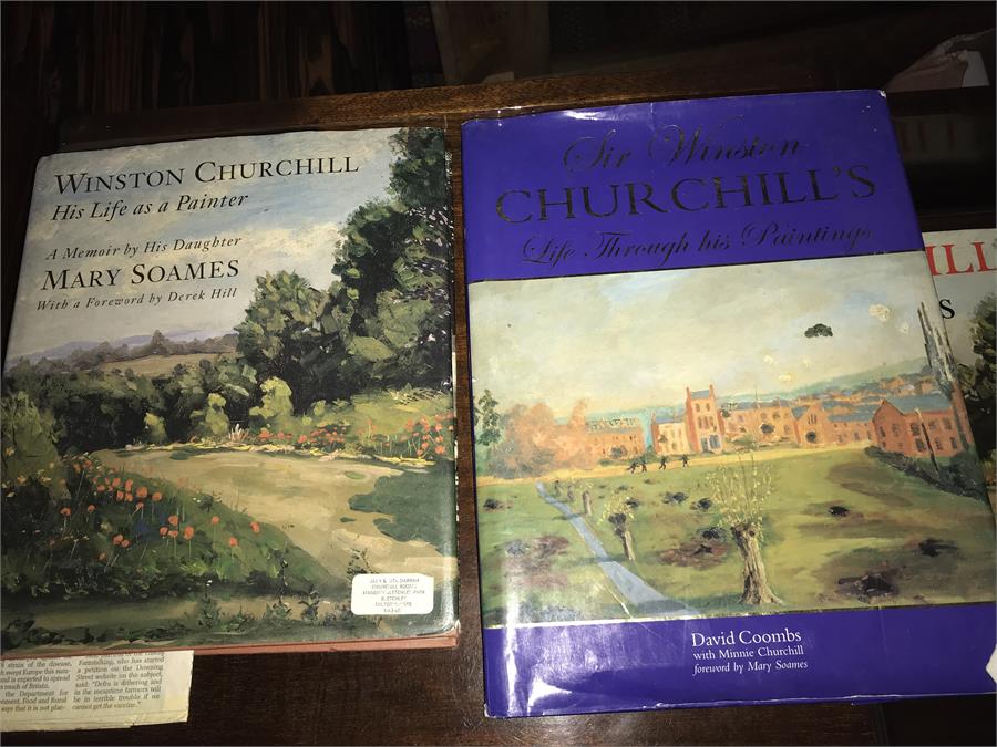 6x Churchill Books relating to his paintings