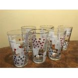 Six Playing Card Glasses