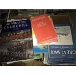Box Lot of Various Churchill Related Magazines/Books