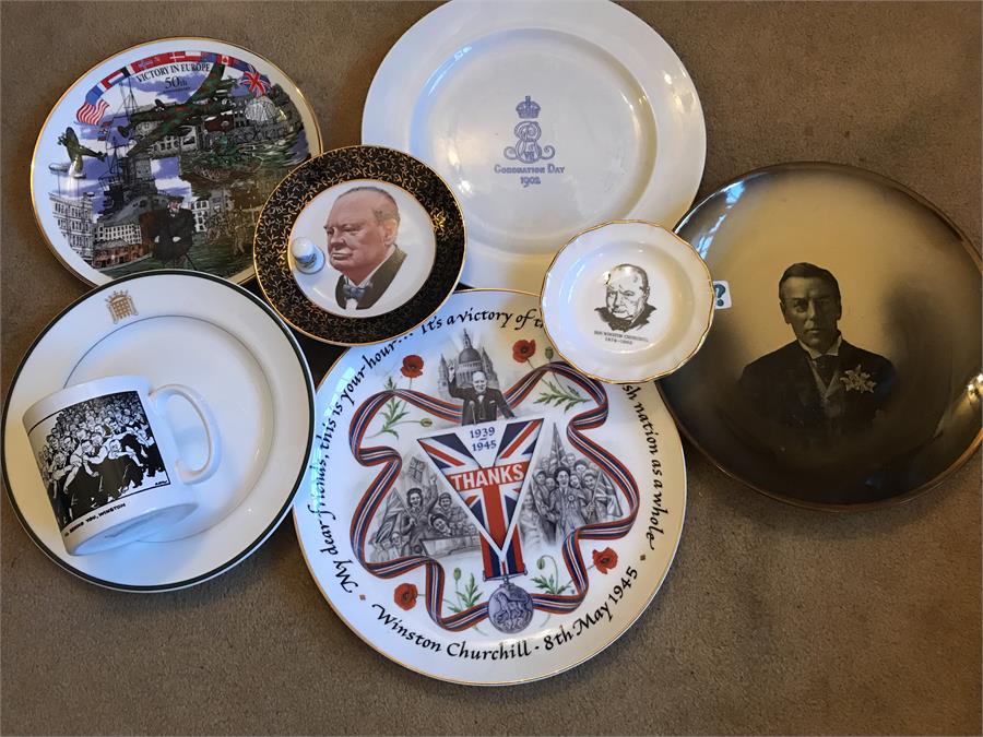 Collection of mainly Commemorative Churchill China