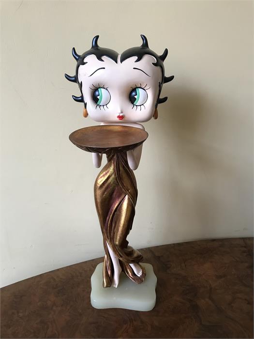 Betty Boop in Golden Evening Dress and Tray Figurine