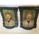 Two Plaster Bookends - Charles Dickens
