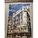 Lithograph street scene by The Avenue Press after W Walcott 280 x 102