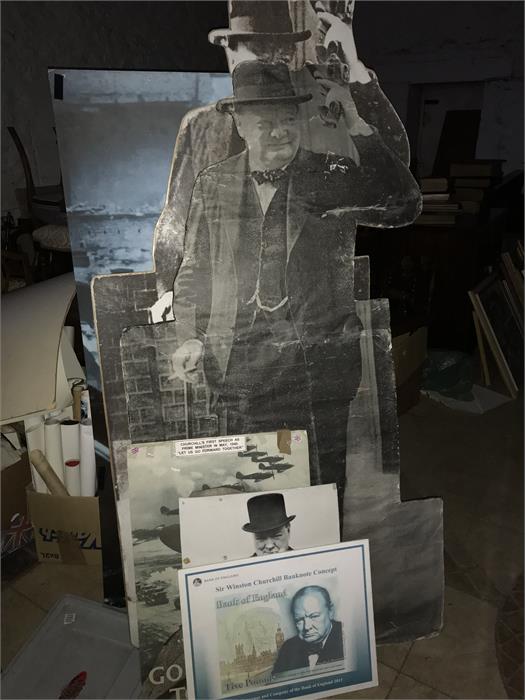 SIx Display Boards Depicting Winston Churchill - Image 4 of 5