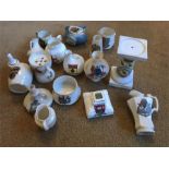 17 x Crested Ware items inc Grafton Fenton China etc...