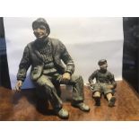 2 x Figurines of Hull Fisherman by Taylor