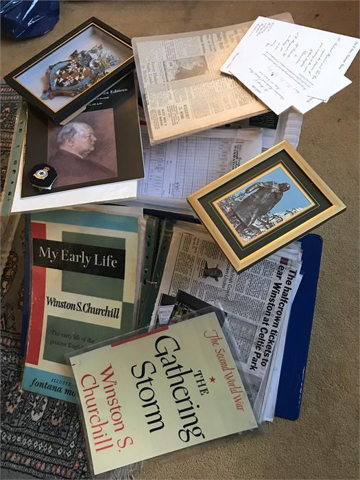 Box Lot of Churchill Memorabilia