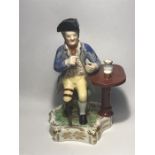 Derby Figure Of One Legged Gentleman at Table