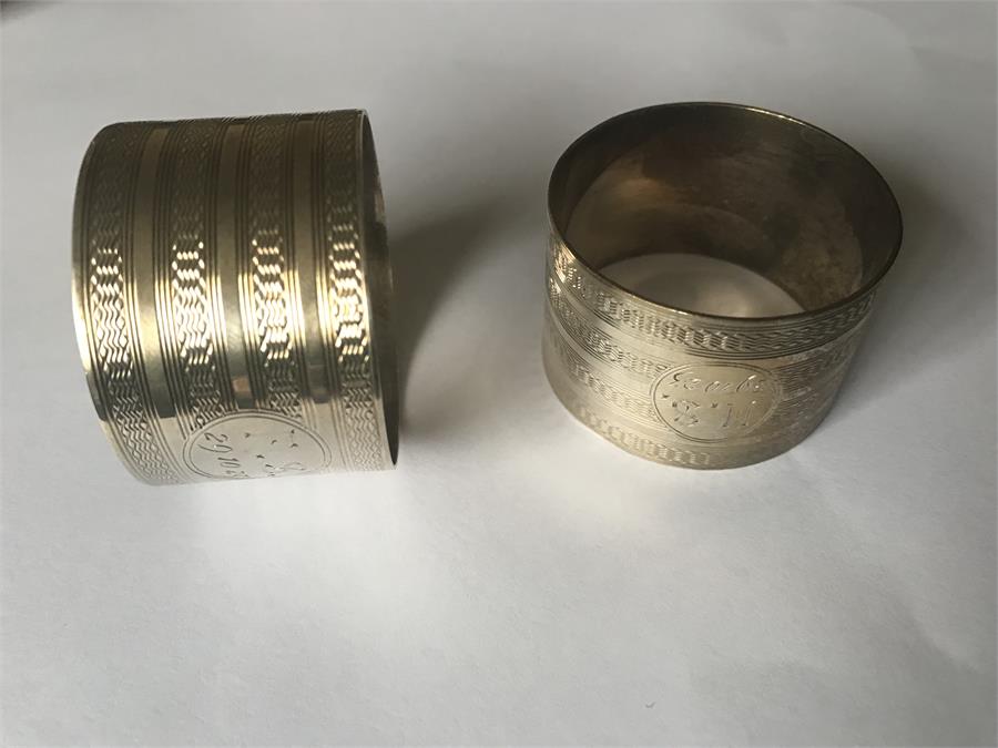 2 x Silver Napking Rings