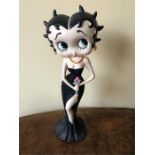 Betty Boop in Black Evening Dress Holding Flowers Figurine