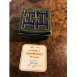 Rare Hornsea Pottery Enamelled Hammonds Box 1971 With Original Card