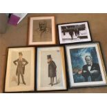 5 x Prints inc Vanity fair and Churchill