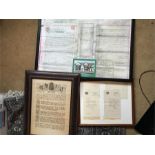 There Framed Pictures and Letters - Ex BP