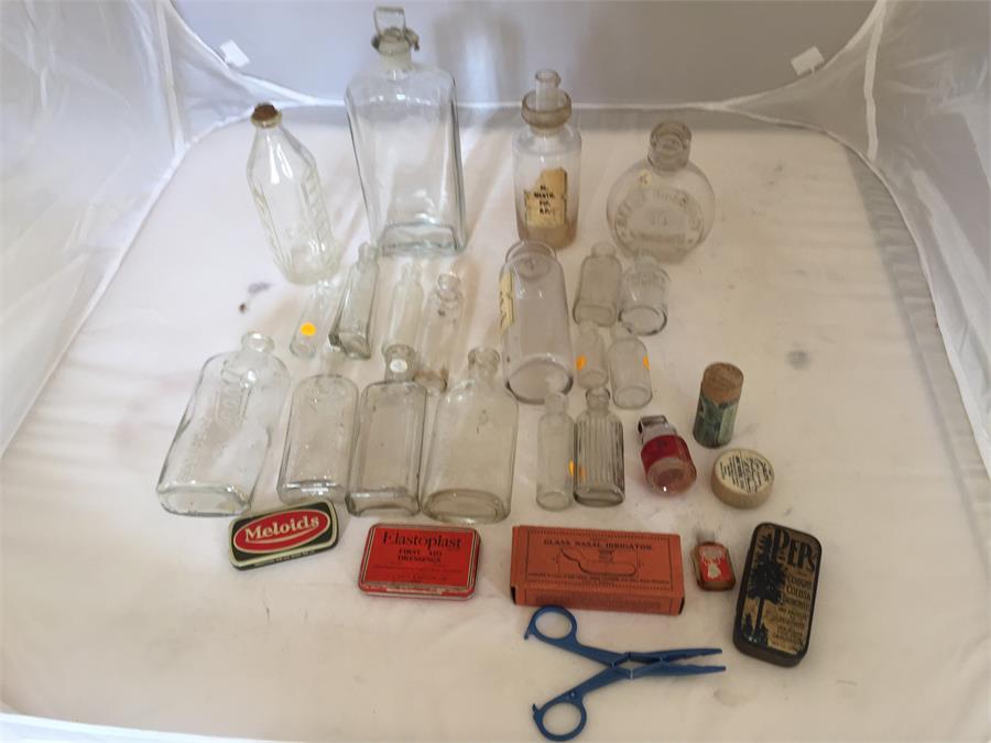 Vintage Glass Chemist Bottles