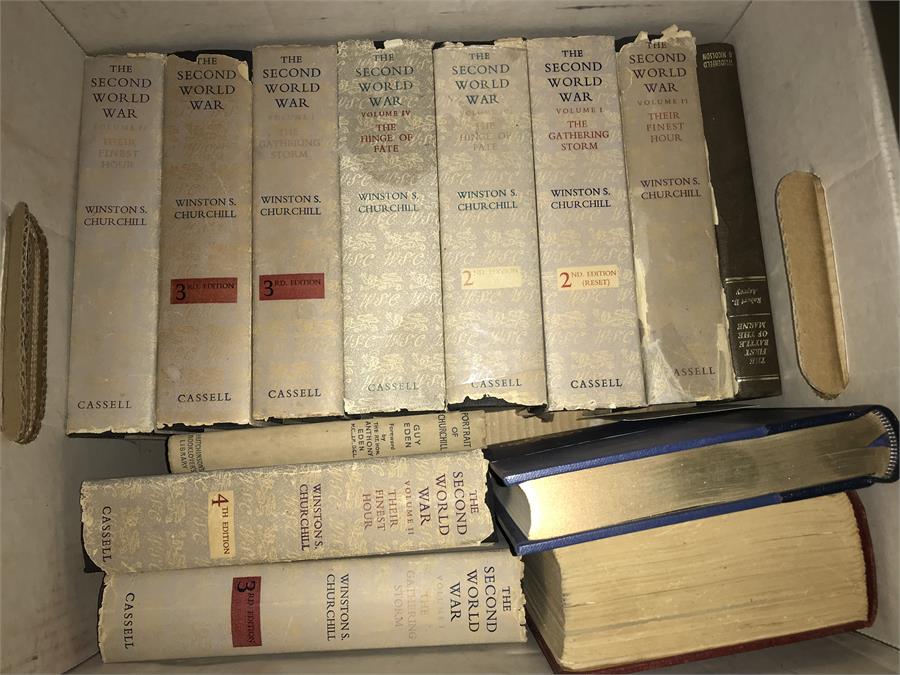 Boxed Lot of Churchill Related Books