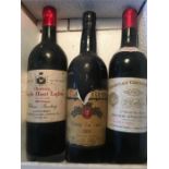 Chateau Smith Haut Lafitte 1959, Chateau Cheval Blanc St Emilion 1959 and Da Silvas 1960 port