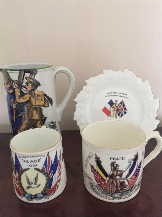 Four Items of Commemorative China