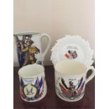 Four Items of Commemorative China