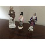 Three various miniature continental porcelain figures