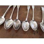 Six Silver Teaspoons - Early 19th Century