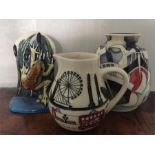 Three Modern Moorcroft Items Including Two Vases