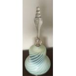 A 19th c vaseline glass bell