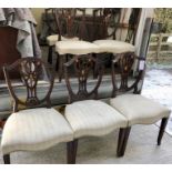 Set of six Hepplewhite style dining chairs in superb condition